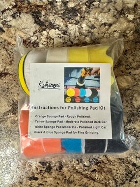 Kishineni Polishing Pad Kit - Yellow, Orange, White, Blue, Black